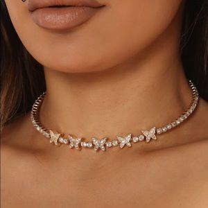 Fashion Nova Gold Butterfly Choker